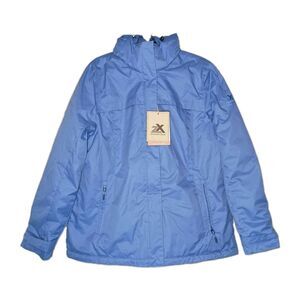 Zeroxposure Women's Softshell Parka Blue Insulated Jacket Size XL Outdoors Warm